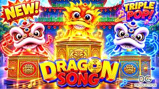 🚨NEW🚨DRAGON SONG TRIPLE POP! BIG WIN MUSIC SLOT MACHINE LAS VEGAS CASI
