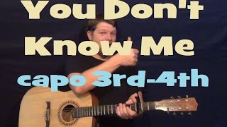 You Don't Know Me (Eddy Arnold) Guitar Lesson Easy Strum Chords How to Play Tutorial