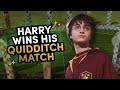 Harry Potter Wins His First Quidditch Match Philosopher S Stone