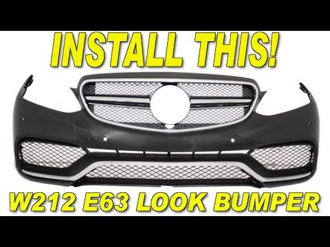 Copart rebuild W212 E63 AMG Wagon Assembling facelift front bumper retrofit PART 6