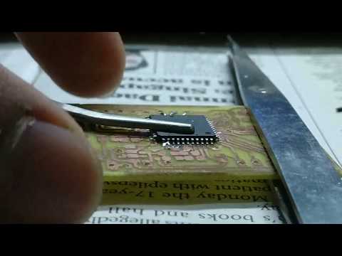 Soldering an ATmega16-AU (TQFP44 package)