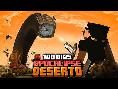 Sobrevivi 100 dias em um APOCALIPSE NO DESERTO do Minecraft - O FILME