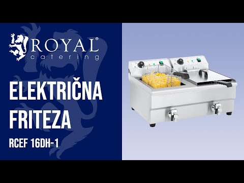 videozapis - Električna friteza - 2 x 16 litara s odvodnom slavinom