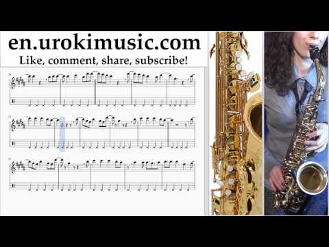 Saxophone lessons (Alto) Cash Cash feat Conor Maynard - All My Love Sheet Music Tutorial  um-i352