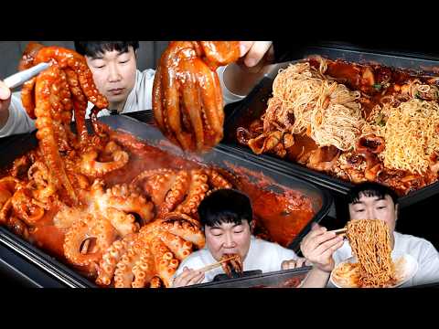 벌크업 된 왕쭈꾸미 4마리.. 2키로 묵고 라면사리 넣고 치즈 밥 볶아서 흡입..