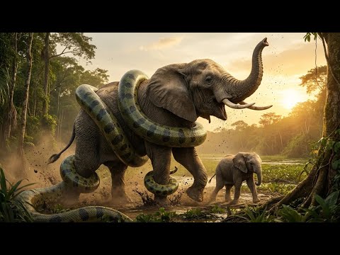 The Most Dangerous Rescue Elephant Surrounded by Snakes!