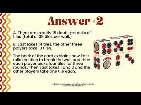 Mah Jongg! Pop Quiz National Mah Jongg League Rules - Round 1 - Back to Basics