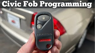 How To Program A 1999 - 2005 Honda Civic Remote Key Fob - DIY Honda Civic Fob Programming Pairing