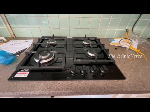 AEG HKB64450NB 59 cm Gas Hob - Black, Unboxing, Fitting