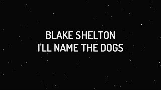 Blake Shelton - I&#39;ll Name The Dogs (Lyrics)