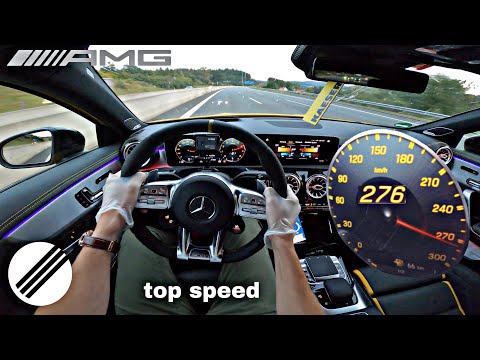 Mercedes-Benz A-Class A45 S AMG 421HP TOP SPEED DRIVE ON GERMAN AUTOBAHN 🏎