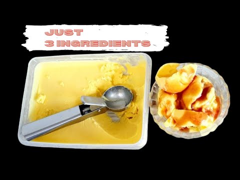 "Homemade Mango Ice Cream Recipe- Quick, Easy & Delicious!"(No Ice Cream Maker Needed)