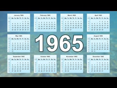 1965 Calendar