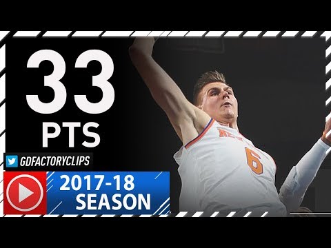 Kristaps Porzingis Full Highlights vs Pistons (2017.10.21) - 33 Pts, 5 Reb