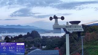 ４Ｋ【LIVE】諏訪湖・八ヶ岳ライブ気象情報カメラ３｜Weather Station Live｜長野県諏訪盆地 2026/08/10 05:06 live webcam