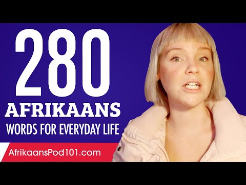 280 Afrikaans Words for Everyday Life - Basic Vocabulary #14