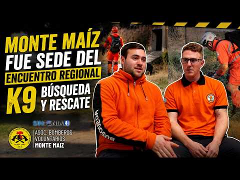 Perros K9 en Monte Maíz: así entrenan los bomberos para buscar y rescatar personas