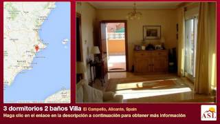 preview picture of video '3 dormitorios 2 baños Villa se Vende en El Campello, Alicante, Spain'