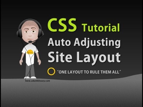 CSS Auto Adjusting Stretch Fit Web Site Layout Tutorial HTML5 Template