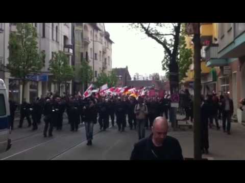 1. Mai 2013 in Berlin - NPD-Anhänger demonstrieren in Oberschöneweide