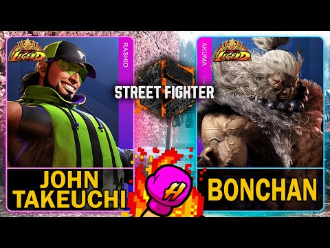 SF6 John Takeuchi (RASHID) VS Bonchan (AKUMA)🥊Street Fighter 6🥊スト6🥊4K 60ᶠᵖˢ