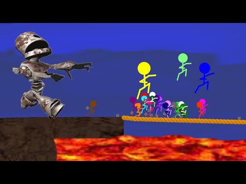 marble race Survival  -  Escape The Robot Zombie -  Algodoo sTICKMAN  -   Survival race in Algodoo