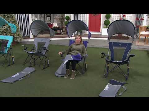 GCI Outdoor Shady Rocker Elite with Collapsible Sunshade on QVC