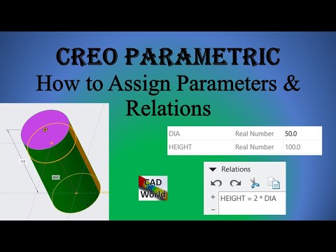 Creo Parametric | How to Assign Parameters and Relations