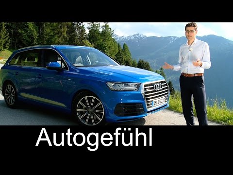 All-new Audi Q7 S-line FULL REVIEW test driven 2016 V6 TFSI 333 hp neuer Q7 - Autogefühl