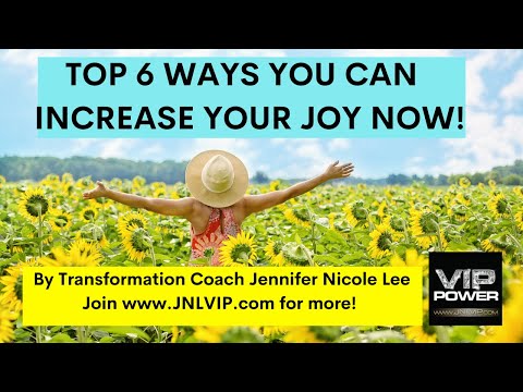 JOLT OF JNL! Six Ways to Increase Your Joy! by Jennifer Nicole Lee