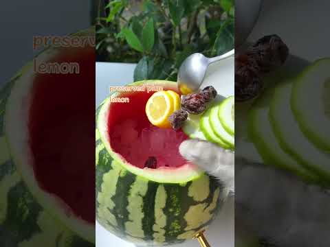 Meow 🍉Awesome Iced Watermelon Party Keg😍  Easy Summer Drinks  Cat Cooking TikTok Shorts