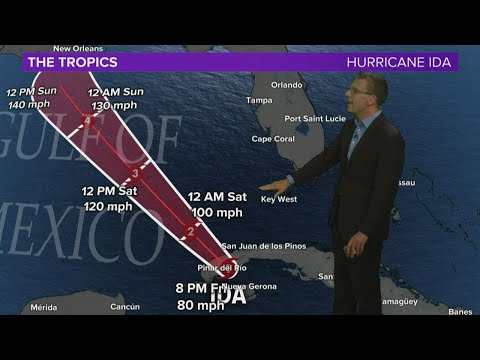 Weather Forecast Friday, August 27, 2021  - Hurricane Ida is coming