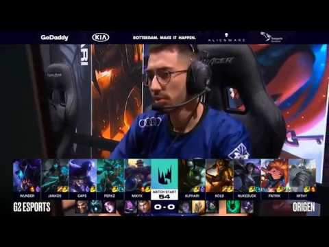 EPIC G2 Caps Ryze VS OG Nukeduck Zoe Game 1 Highlights   2019 LEC Spring Playoffs R2