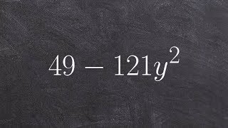 Download the video "Using the difference of two squares to factor a binomial"