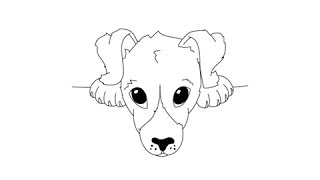 How to draw a Puppy - Easy step-by-step drawing lessons for kids