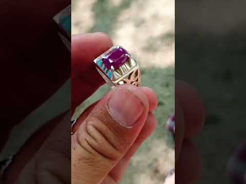 NATURAL CURRANDOM RUBY FROM AFGHANISTAN KABUL SILVER HANDMADE RING FOR MEN BEAUTIFUL DESIGN LATEST