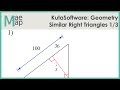 KutaSoftware: Geometry- Similar Right Triangles Part 1
