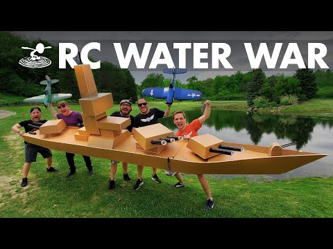 largest-rc-battleship-vs-rc-dive-bombers