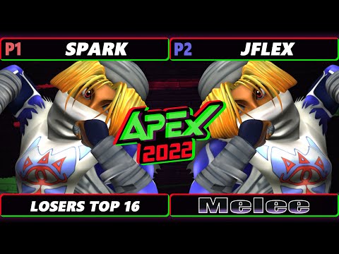 Apex 2022 Top 16 - Spark (Sheik) Vs. Jflex (Sheik) SSBM Melee Tournament