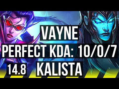 VAYNE & Neeko vs KALISTA & Leona (ADC) | 10/0/7, Legendary, 1200+ games | KR Master | 14.8