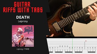 Death - Leprosy - Guitar riffs with tabs / cover / lesson