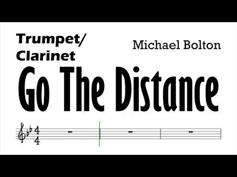 Go The Distance Trumpet Clarinet Sheet Music Backing Track Play Along Partitura