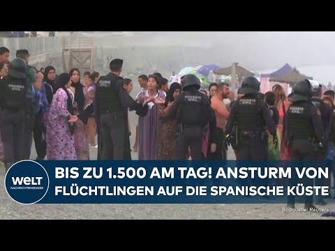 Video Thumbnail: MIGRATIONSKRISE: Spanien! Tausende Flüchtlinge erreichen Europa schwimmend an der Küste von Ceuta