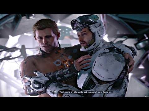 MARVEL'S AVENGERS Iron Man Saves Captain America In Space & THOR Saves Them Both Scene (PS4 Pro)