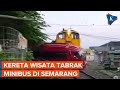 Video Detik Detik Kereta Api Tabrak Minibus Di Semarang