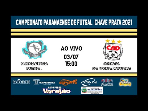 MEDIANEIRA FUTSAL x CRESOL/CAD/GUARAPUAVA - 11ª RODADA -Paranaense de Futsal  Chave Prata