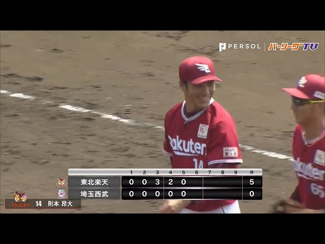 イーグルス・則本 ファーム復帰2戦目は6回5奪三振の快投