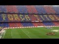 Himno del Barça a capella en el Camp Nou durante ...
