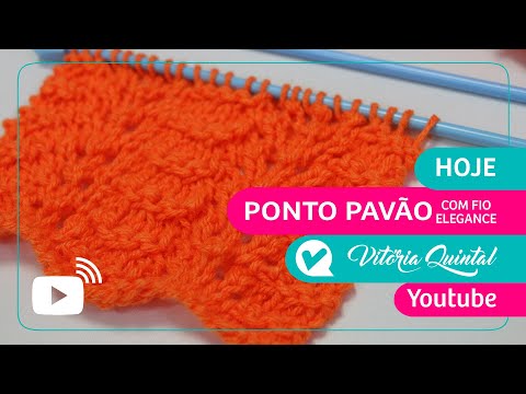Learn how to make a peacock stitch with Vitória Quintal #Knitting #tejer