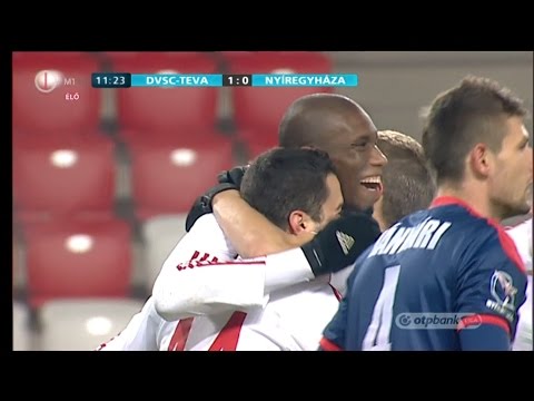 Tisza Tibor büntetője a DVSC-TEVA - Nyíregyháza Spartacus mérkőzésen